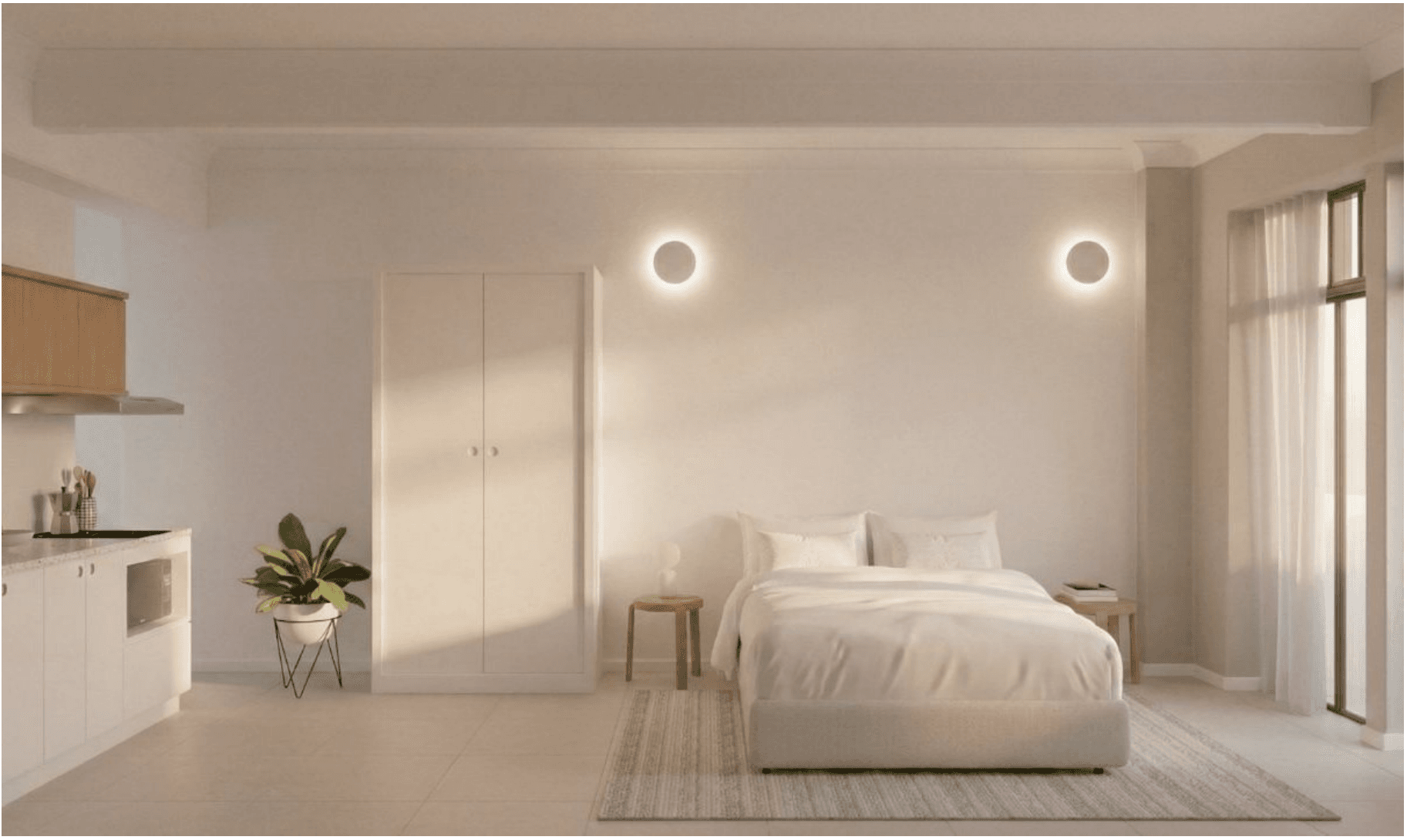 Render de apartamento requalificado no projeto José Bonifácio