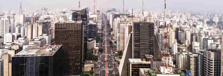 imagem aérea da avenida paulista